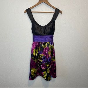 City Triangles | Black,‎ Purple and Floral Dress